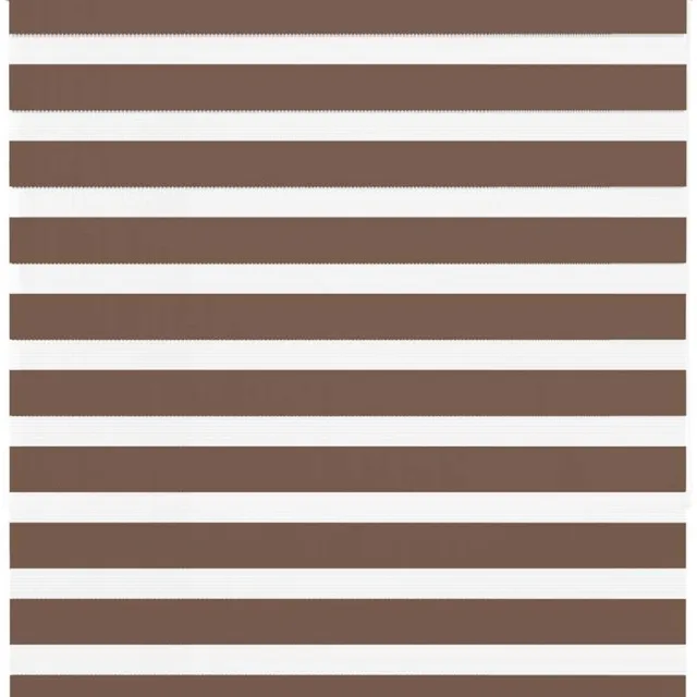 vidaXL Zebra - rolgordijn - 120x150 - cm - stofbreedte - 115,9cm - polyester - bruin