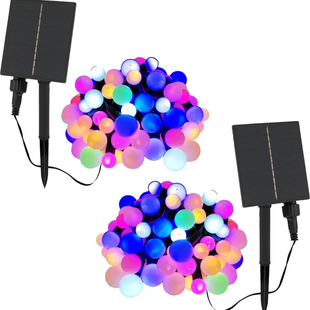 Lumisky Set van 2 solar lichtslingers 120LED BILLY