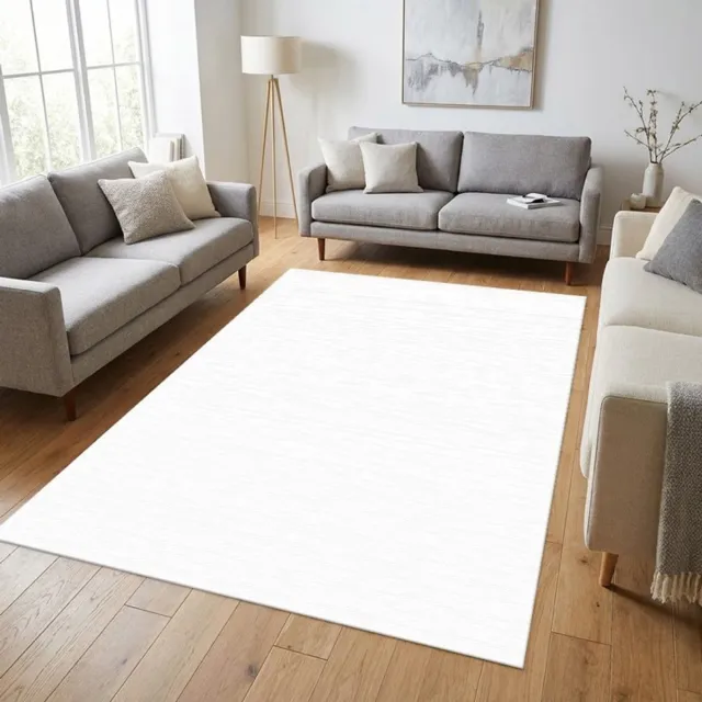 TapisTrend Designer tapijt Crème Modern, effen acryl vloerkleed met textuur voor de woonkamer, slaapkamer en eetkamer Beige