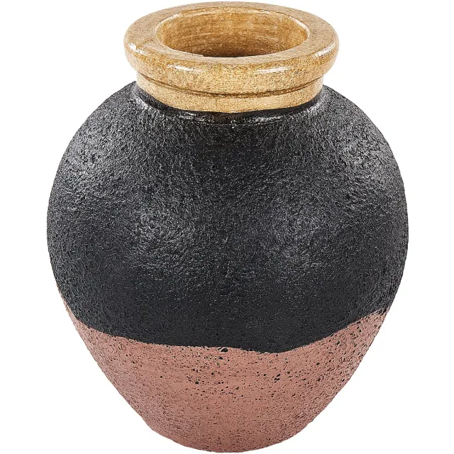 Beliani DAULIS - Decoratieve vaas - Zwart - Terracotta