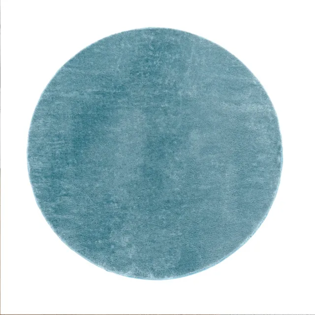 TT Home Woonkamer korte pool effen modern design wasbaar groen 80 x 80 cm Vierkant