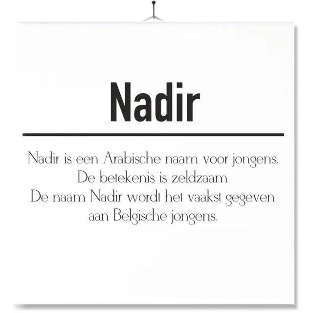 MC Living Tegel Met Opdruk | Betekenis | Kado | Cadeau | Met Naam - Nadir Multi-Color