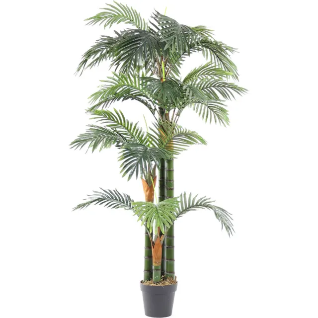Kunstpalm Kunst Palmboom Florida | 165cm - Namaak palmboom - Kunstplanten voor binnen - Kunstpalm Donkergroen
