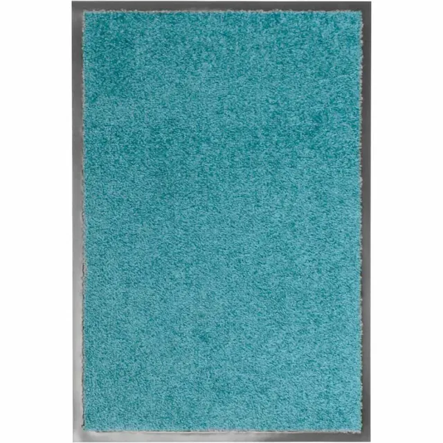 vidaXL Deurmat wasbaar 40x60 cm cyaan Turquoise