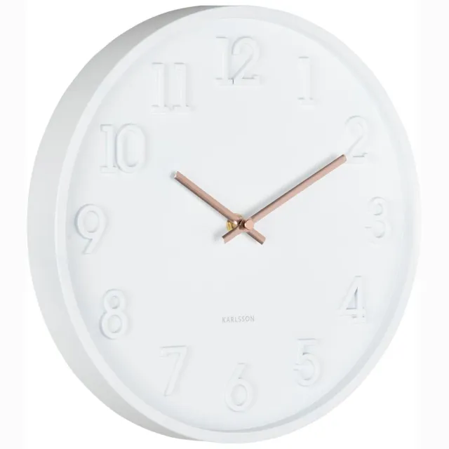 Karlsson Wandklok Calma - Mat wit - 3.8x30x30cm - Wandklok Scandinavisch