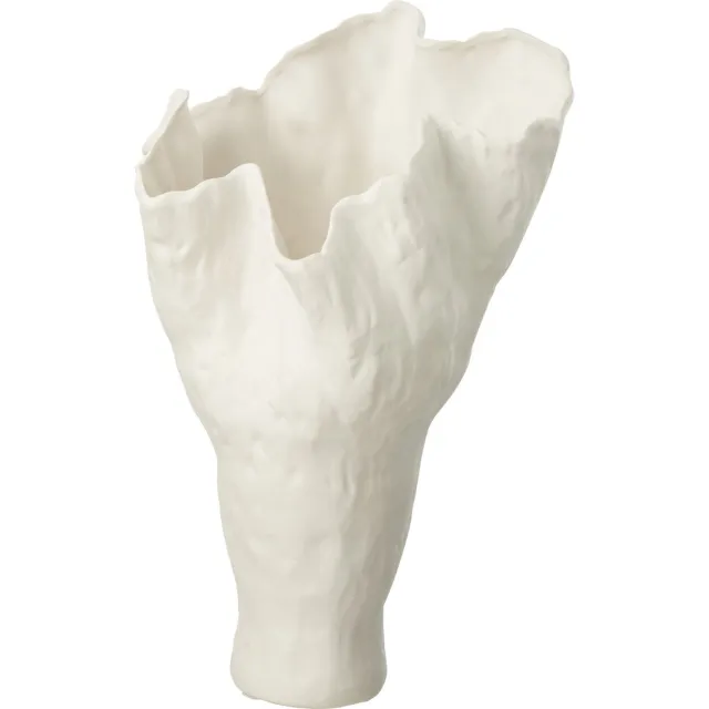 J-Line vaas Corolla Smal - keramiek - wit - 55 cm hoog