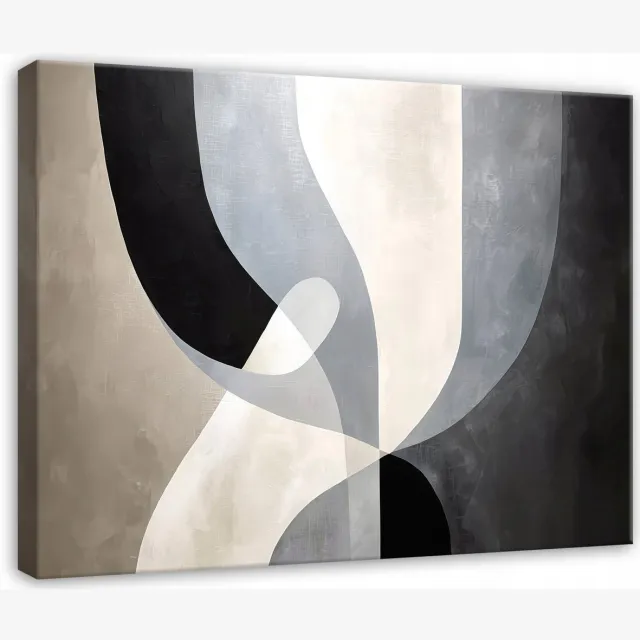 WALLARENA Schilderij op canvas - 100x70 cm - abstracte moderne kunst - Geschikt voor slaapkamer, woonkamer, keuken Veelkleurig