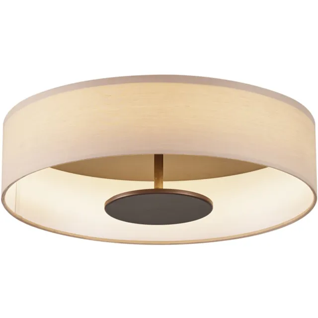 QAZQA bredow - Moderne LED Plafondlamp - 1 lichts - Ø 40 cm - Wit - Woonkamer | Slaapkamer | Keuken
