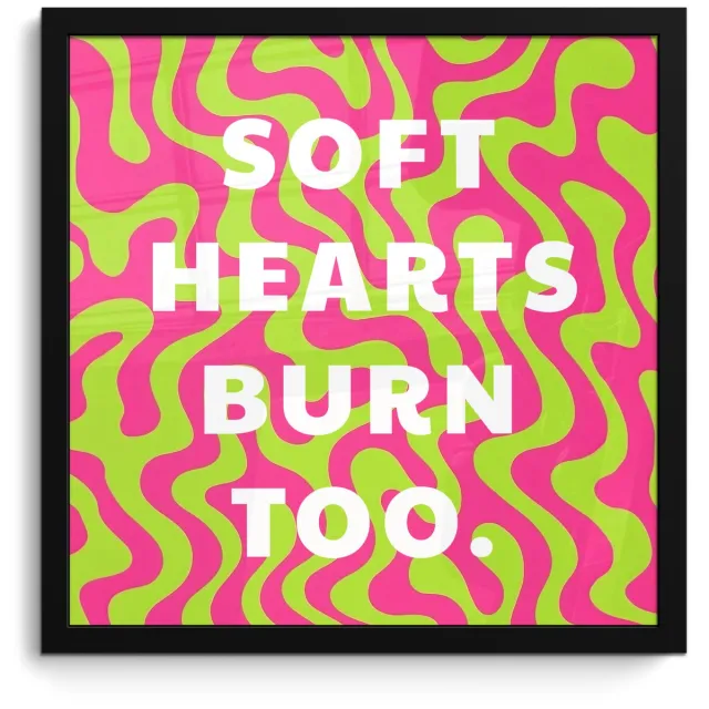 FrameYourWall Poster in lijst - Fotolijst 40x40 cm - Posters - Abstract - Quote - Centraal - Roze - Posterlijst zwart - Decoratie - Wanddecoratie woonkamer - Muurdecoratie slaapkamer