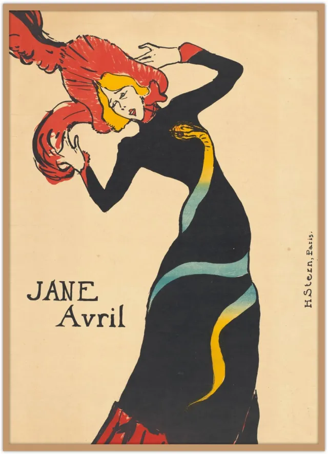 Lanzfeld (museumwebshop.com) Poster Schilderij 50x70 cm – Jane Avril – Henri de Toulouse-Lautrec – MuseumEditions Multi