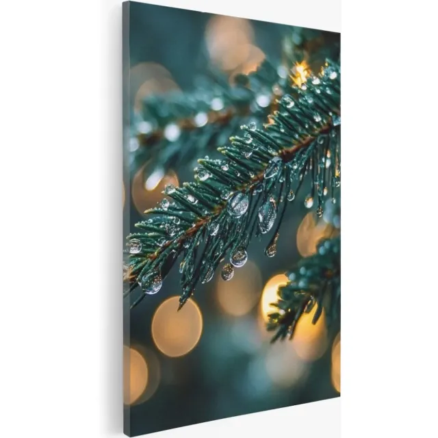 Saammp Canvas Schilderij - Natuur - Berg - Sneeuw - landschap - 20x30 - Foto op canvas - Wanddecoratie - Muurdecoratie Woonkamer - Slaapkamer decoratie - Canvas Print multicolor