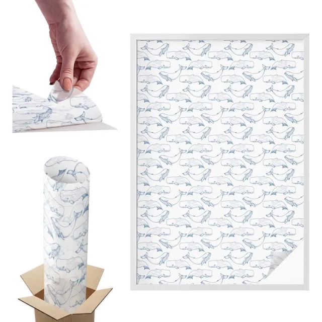 TULUP Raamfolie Anti inkijk - Inspiratie uit de zee Anti inkijk Raamfolie - 100x146 cm - Wit Raamfolie Tegen inkijk - Zelfklevende Anti inkijk Folie Glas in Lood - Voor de badkamer, slaapkamer, hal - Zonwerende Raamfolie Glas in Lood Wit - Inspiratie uit de zee