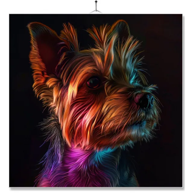 MC Living Tegel Met Opdruk | Geschenk | Dier | Regenboog | HD | Yorkshire Terrier Ontwerp 2