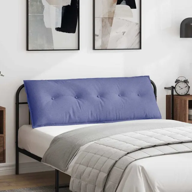 vidaXL Rugkussen Jeans Blauw 140 x 50 x 19 cm Stof