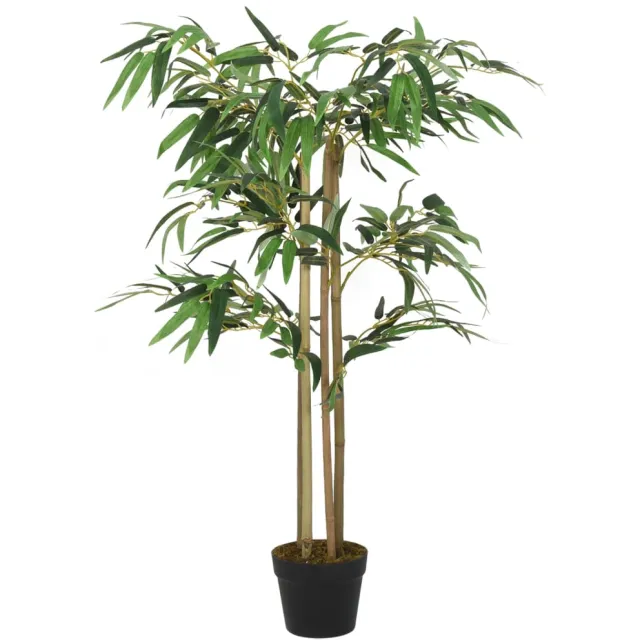 vidaXL Kunstplant bamboe 380 bladeren 80 cm groen