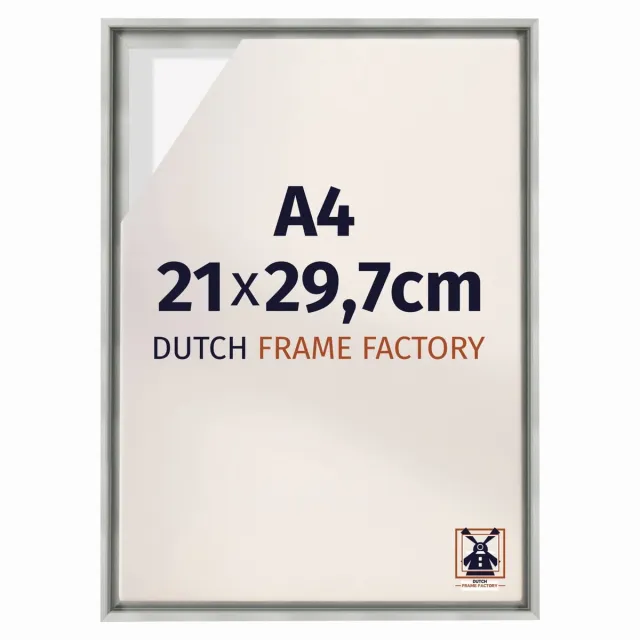 Dutch Frame Factory Baklijst 21x29,7 cm - Zilver Mat - Geschikt voor Canvasdoek - MDF Baklijst Lausanne