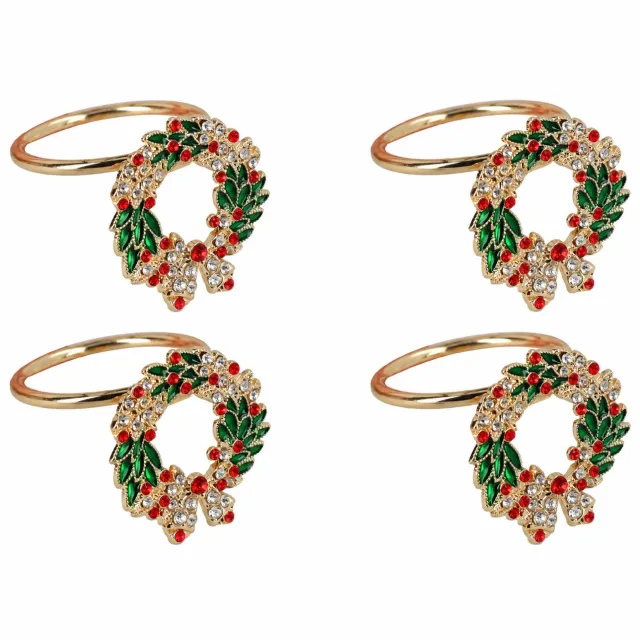 O'Malley Servetring Krans Goud - 4 stuks - Kerst