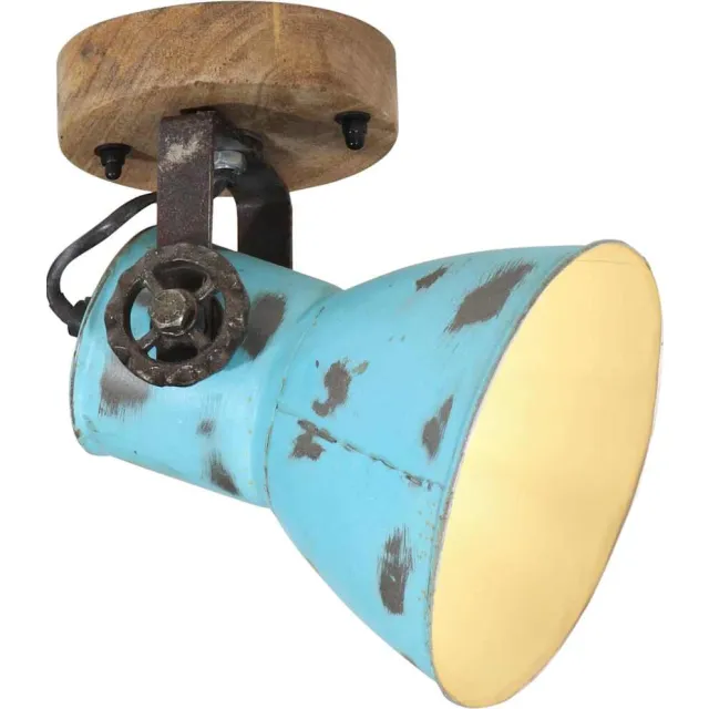 vidaXL Wandlamp 25 W E27 11,5x11,5x25 cm verweerd blauw