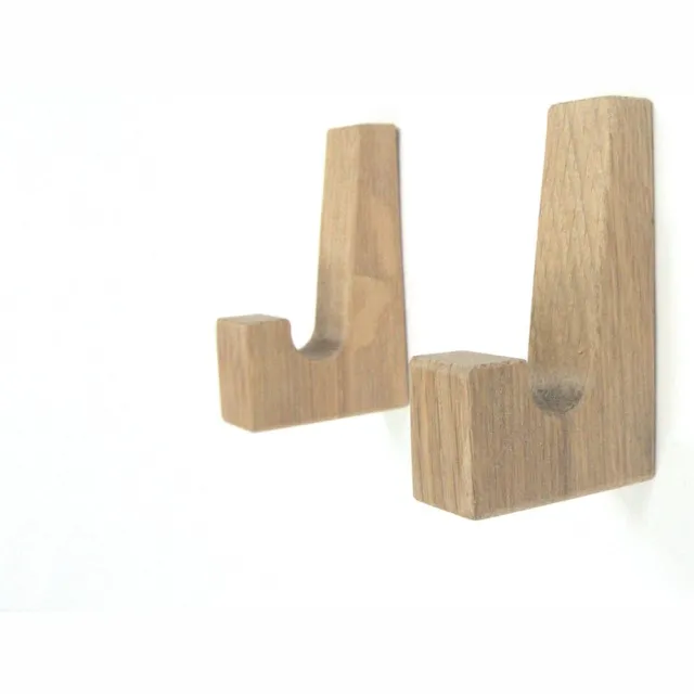 RHOOTZ kapstok haak - set van 2 - naturel eiken - model Curl van RHOOTZ