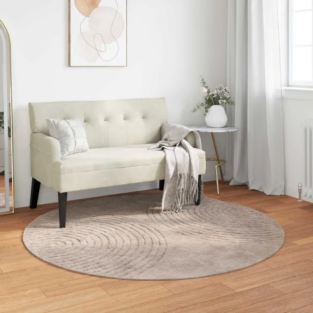 vidaXL Binnen kleed GALATI Beige Ø 160 CM Polyester, foto 2