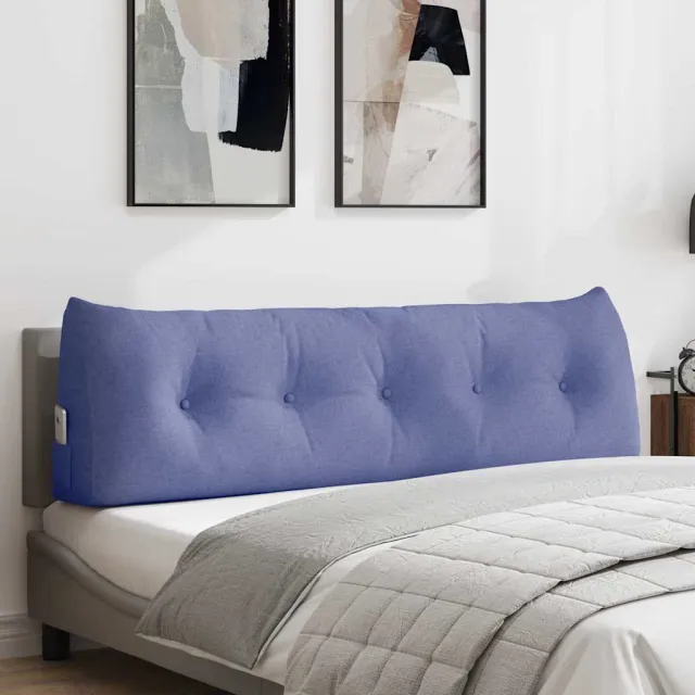 vidaXL Rugkussen Jeans Blauw 160 x 50 x 24 cm Stof