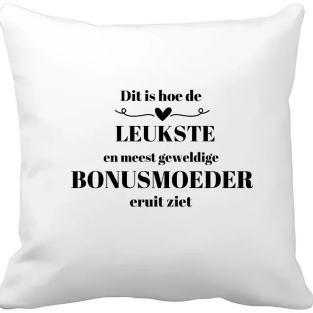 Akyol dit is hoe de leukste en meest geweldige bonusmoeder eruit ziet Kussen hoes - Mama - meest leukste bonusmoeder - moeder cadeautjes - moederdag - verjaardag - geschenk - kado - moeder artikelen - 40 bij 40 cm Multicolor