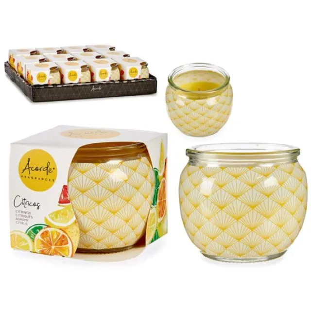 Acorde Geurkaars 3x citrusvruchten geel