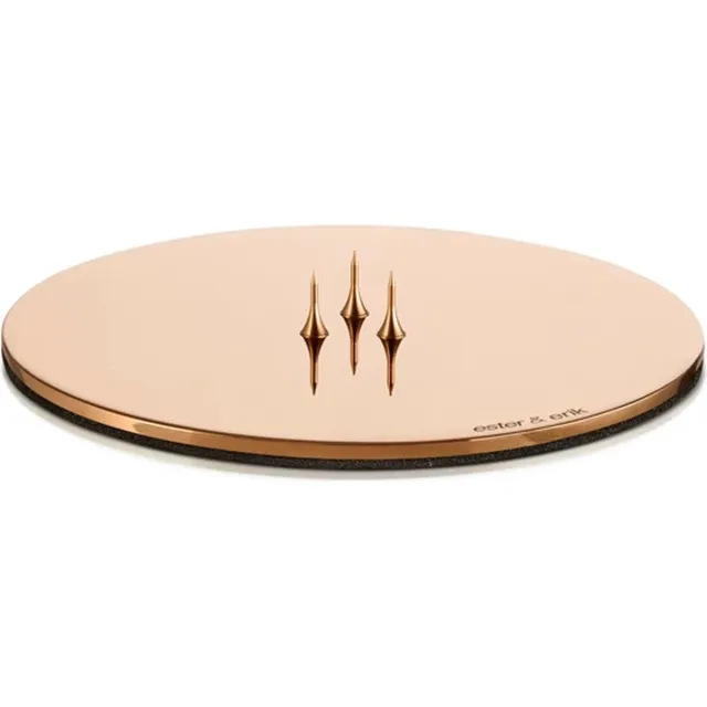 Ester & Erik kandelaar plate medium D12cm shiny rose gold Goud