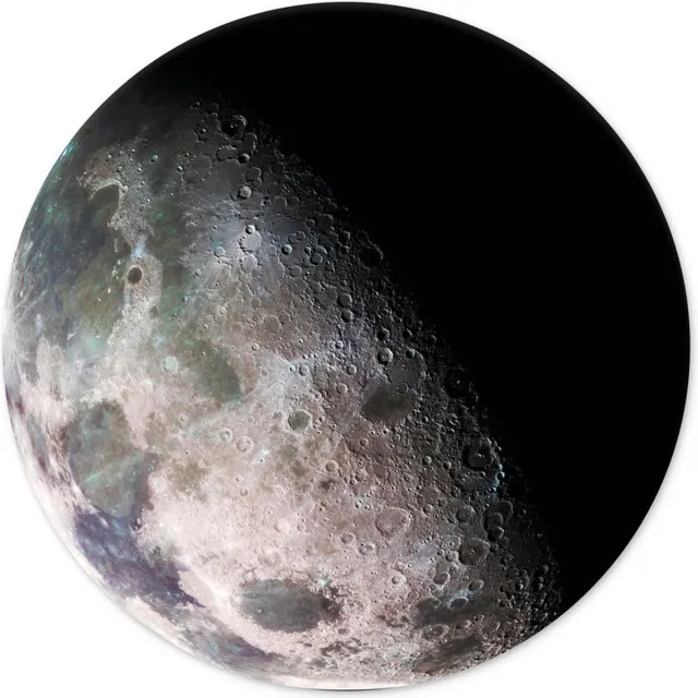 Wanderschoon Muurcirkel Halve maan 45cm - rond schilderij - wandcirkel Meerkleurig