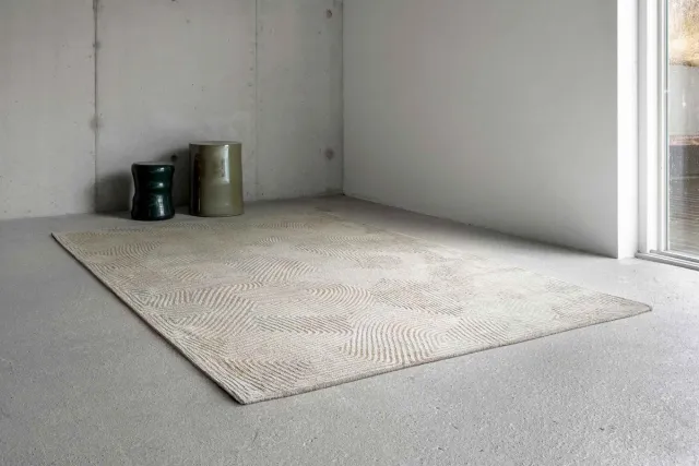 Louis de Poortere Wasbaar Binnen & Buiten Vloerkleed - 170 x 235 cm - Louis De Poortere Coral Shell Beige - Laagpolig Tapijt - Gerecycled PET - Made in Belgium - Circulair