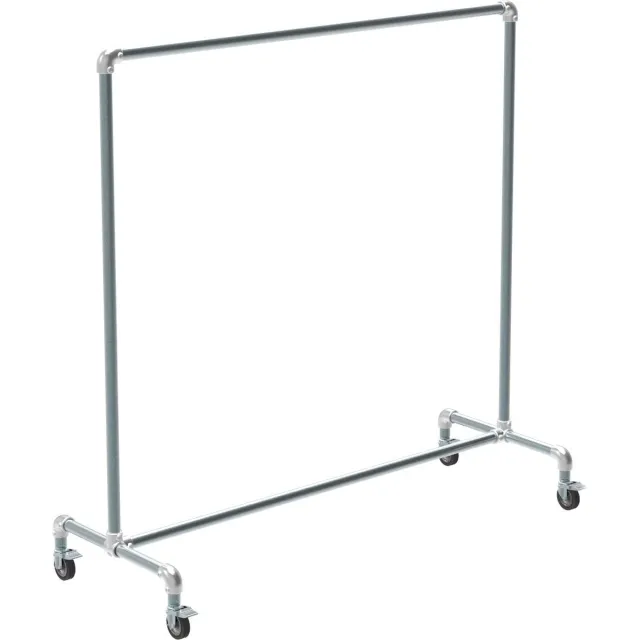 Gruppo Corso Idroshop GIDKIT5 Kledingrek - Op Wieltjes - Stalen Buizen Kledingstang chroom