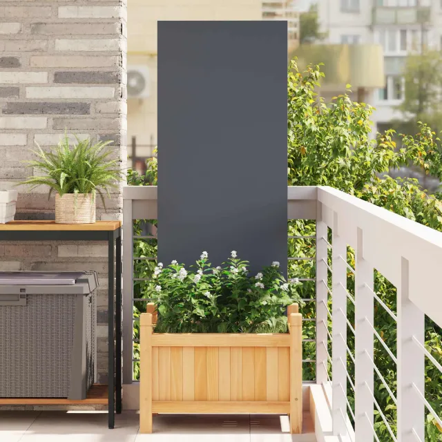 vidaXL Tuin Privacy Screen Antraciet 50 x 140 cm Koudgewalst staal