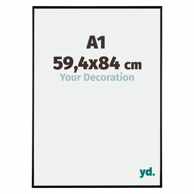 yd. Your Decoration - Fotolijst A1 59,4x84 cm - Kunststof - Zwart Hoogglans - Evry