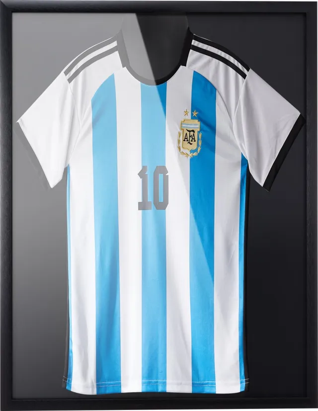 Acaza Wissellijst - Shirt inlijsten - 70x90 cm - Aluminium - Zwart - 3D fotlijst - Wissellijst Voetbalshirt - Voetbal - Basket - Wielershirt