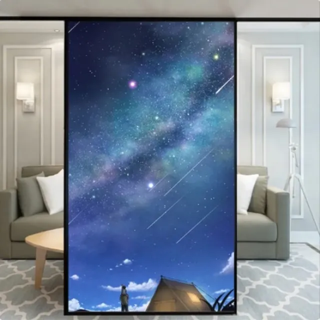 urbanded Raamfolie sterrenhemel - 60 x 120 cm Blauw