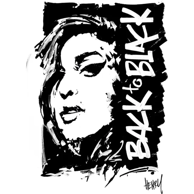 De Opmakerij AMY WINEHOUSE BACK TO BLACK Zwart/wit