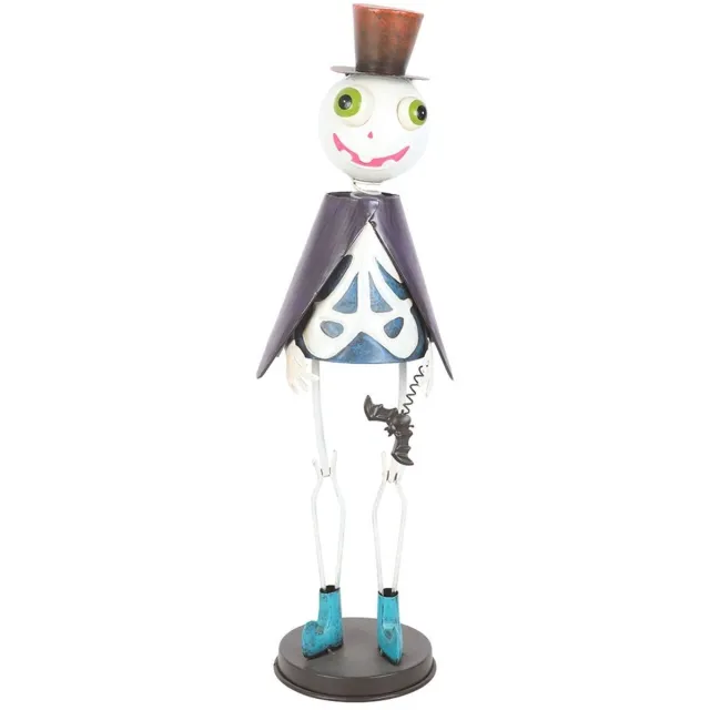 Something Different Metal Skeleton Ornament with Top Hat Tuin beeld/figuur - Multicolours