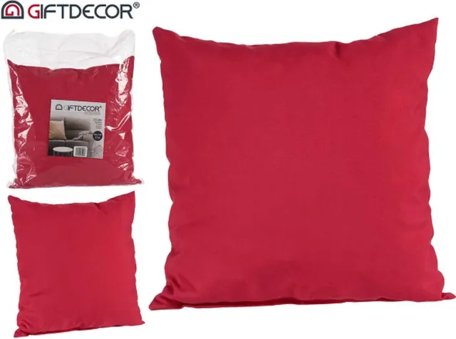 Giftdecor voordeel set 2 sierkussens met vulling - 40*40cm - fuchsia
