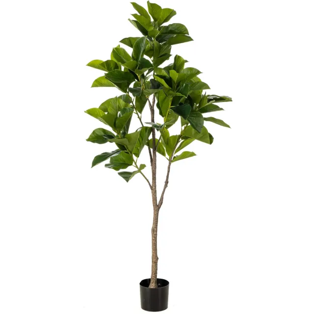 Fleurdirect Kunstplant Ficus Benghalensis - Textiel / Metaal - Groen - 170 cm hoog