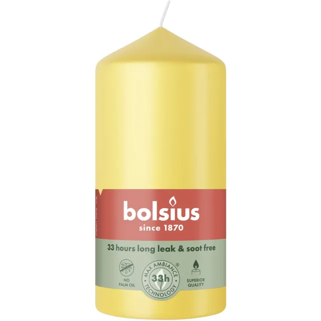 Bolsius Stompkaars 120/58 Sunny Yellow (1 stuk) Geel