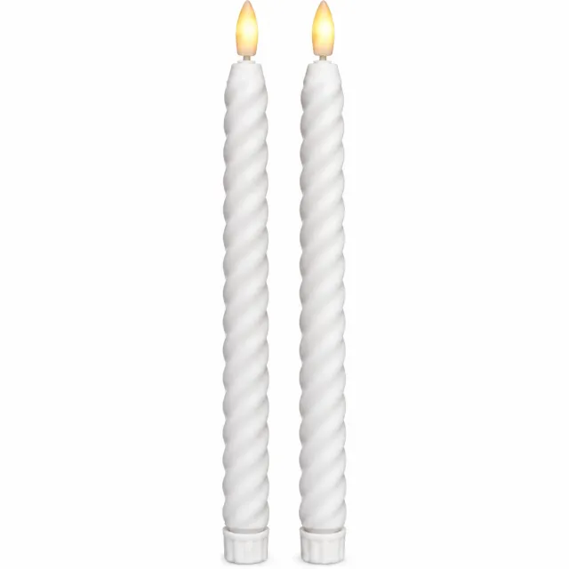 SWGOTA led kaarsen - 1 witte spiraalkaars met kogelvormige punt, zonder afstandsbedieningsfunctie, voor tafeldecoratie en bruiloften