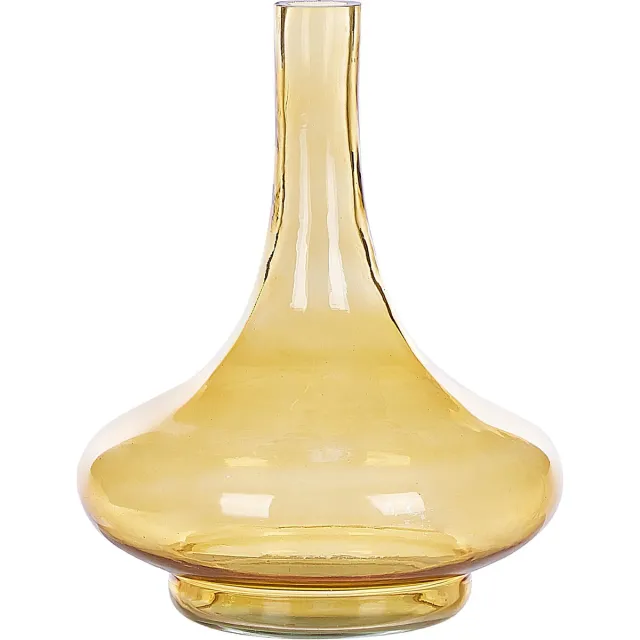 Beliani PANEER - Decoratieve vaas - Geel - Glas