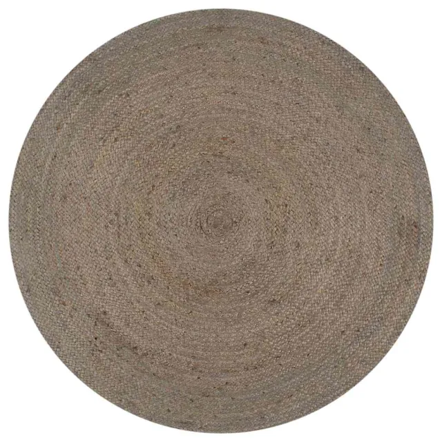 vidaXL Vloerkleed handgemaakt rond 150 cm jute grijs