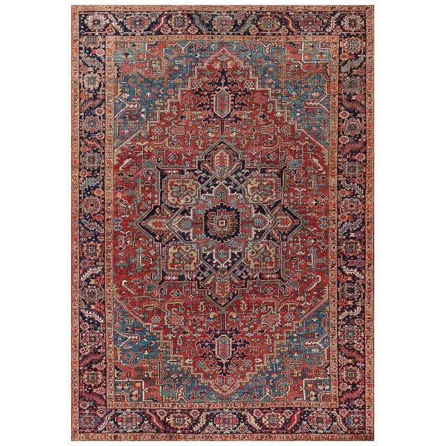 AFK Living Platgeweven tapijt met velours effect ANTIKA rood