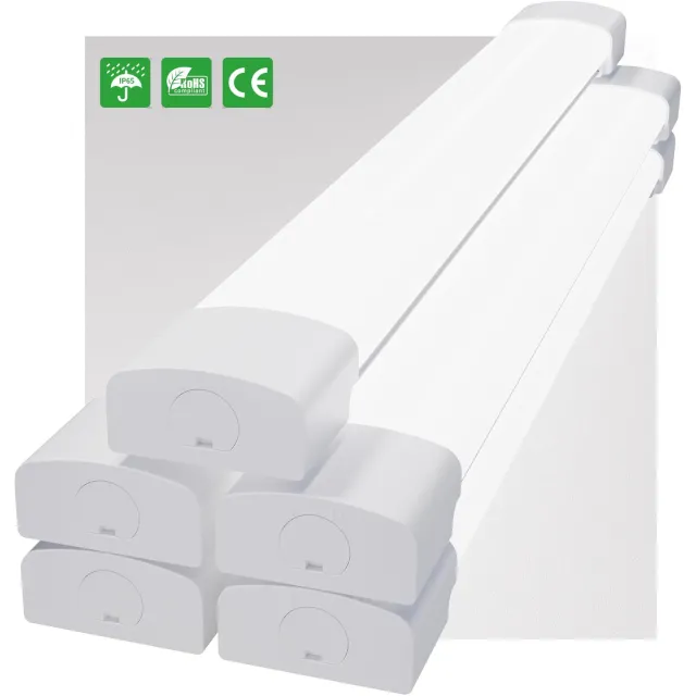 anten 5x LED Batten 60cm - 18 W 2000lm - 5000K Daglicht Wit - LED TL Armatuur - IP65 Waterdicht - Doorkoppelbaar - flikkervrij - Plafondlamp Werklamp - Voor werkplaats, schuur en als onderbouwverlichting