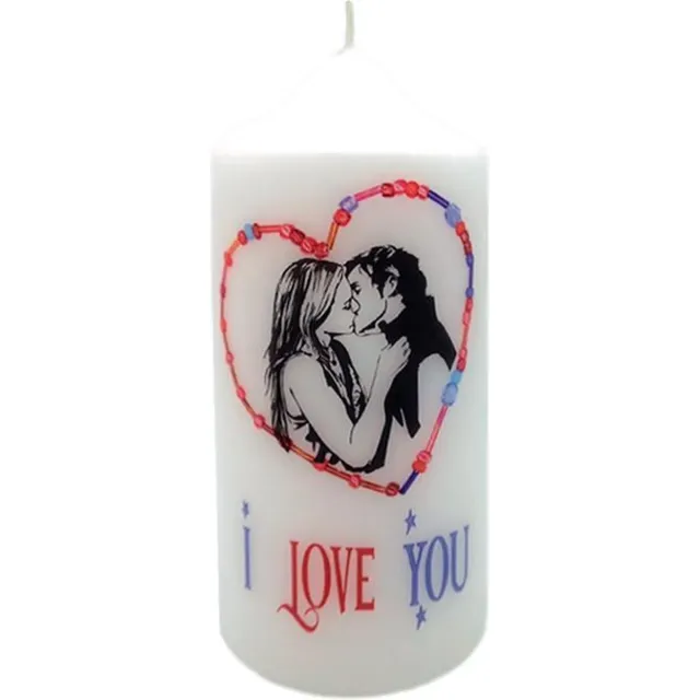 Van Licht I Love You Kaars wit