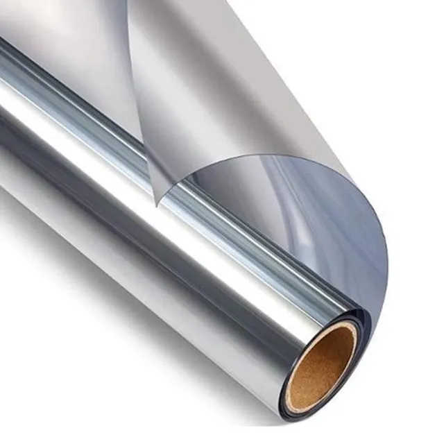 Simple Fix Anti inkijk Raamfolie - 60cm x 300cm - Zonwerend en Isolerend - HR++ - Statisch - Verduisterend - Spiegelend - Zilver Zilver Spiegelend