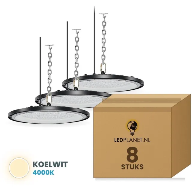 Tsong UFO LED High Bay lamp 200W - 24.000 lm - Koelwit 4000K - 8 stuks - IP65 - 230V