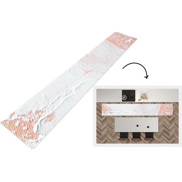 KitchenYeah Keukenloper - Loper keuken - Verf - Abstract - Design - Keukenloper vinyl Multicolor