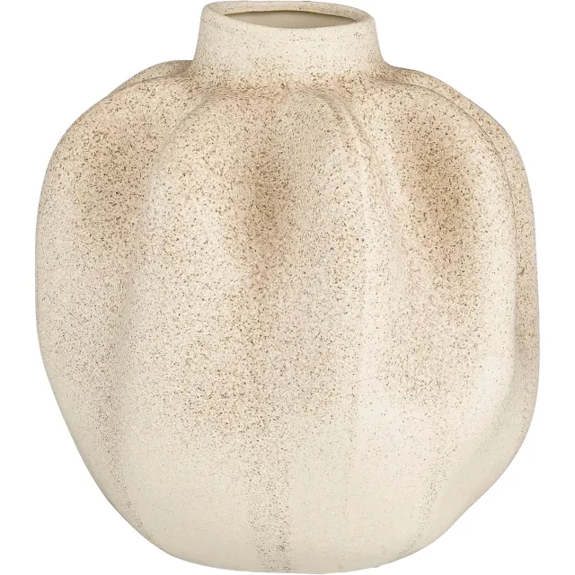 Goossens Vaas Jayda - wit - keramiek - 24 x 28 x 24